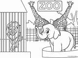 Colorir Ausmalbilder Cool2bkids Zoologico Coloringbay Entrance sketch template