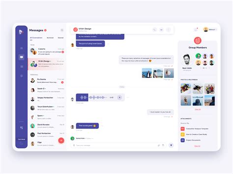 chat messenger web app uplabs