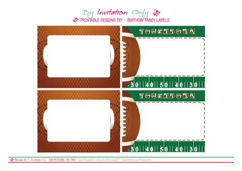 football party printables   invitation  diy catch  party