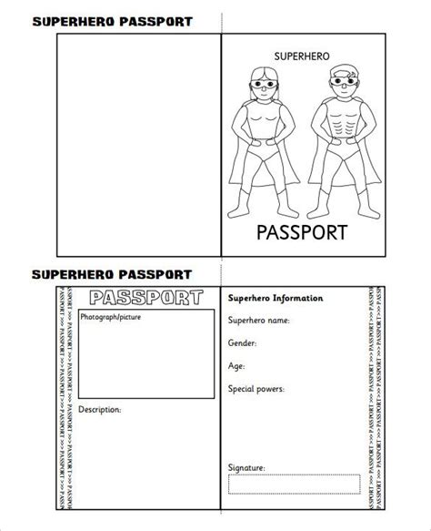 passport picture template  template business format