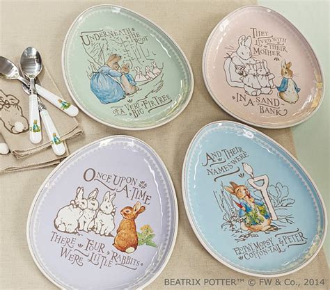 peter rabbit easter plate sets pottery barn kids