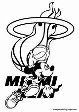Coloring Nba Pages Miami Heat Basketball Print Mickey Mouse Online Wwe Clipart Printable Everfreecoloring La Players Vs Cliparts Book Library sketch template
