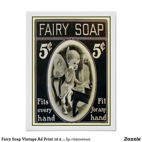 fairy soap vintage ad print    zazzlecom   vintage ads