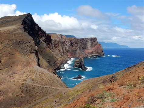 madeira island volcano rock portugal  image  needpixcom