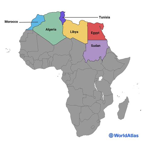 countries  north africa worldatlas