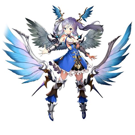 An Anime Character With Wings On Her Body