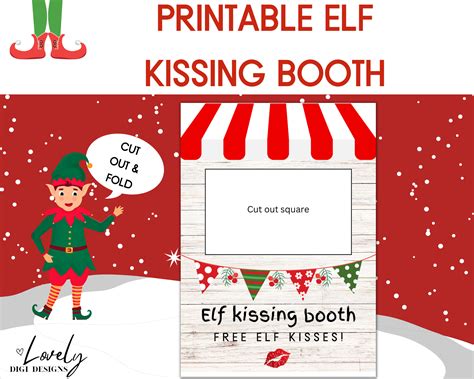 elf   shelf kissing booth  printable printable templates