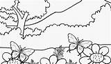 Nature Coloring Pages Printable Coloring4free Mountain Flowers Rainbow Online sketch template