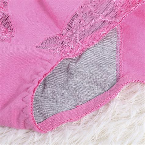 Women S Sexy Lace Breathable Cotton Three Layer Leakproof Panties Aa