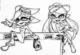 Squid Sisters Imagine Smash Splatoon Hook 3k Points sketch template
