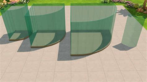 sims  custom content blue glass fence