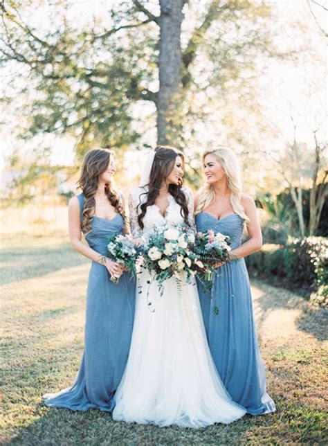 beautiful dusty blue bouquet   wedding day weddingtopia wedding bridesmaids