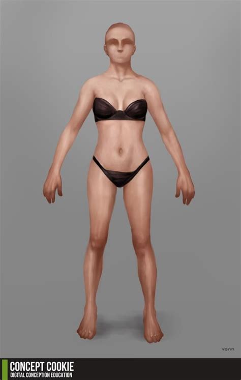 Resource Human Female Standing Body Reference By Conceptcookie