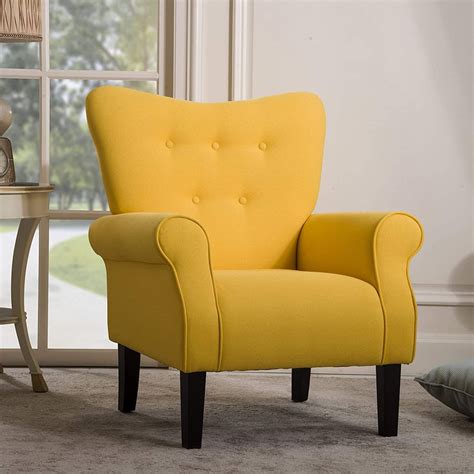 modern accent chair single sofa comfy fabric upholstered arm chair