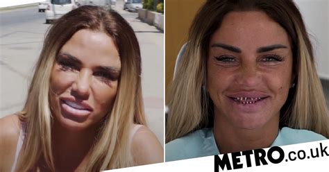 katie price all smiles as she shows off new teeth after bond villain