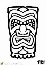 Tiki Colorier Polynésien Totem Hugolescargot sketch template