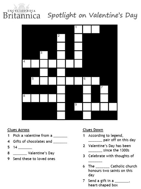 valentines day crossword share  lesson crossword teaching