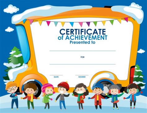 certificate template  kids certificates templates