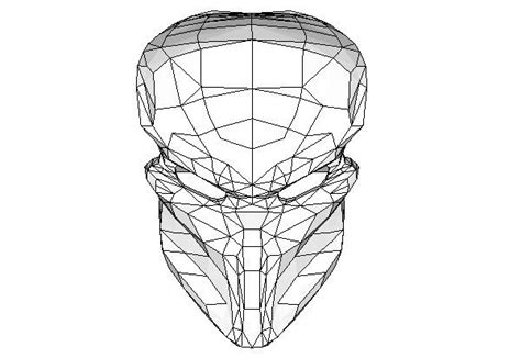 predator mask papercraft  template  httpwww