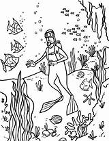 Diver Snorkel Museprintables sketch template