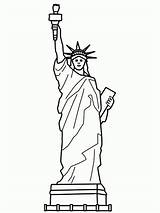 Estatua Libertad Estados Unidos sketch template