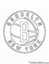 Brooklyn Nets Logo Nba Stencil sketch template