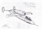 Heinkel 162 Salamander sketch template