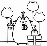 Pusheen Coloring Pages Cat Kids sketch template