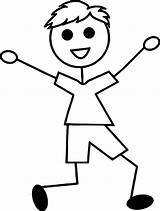 Stick Boy Coloring Wecoloringpage sketch template