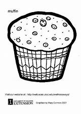 Muffin Coloring Muffins Pages Edupics Printable Colouring Popular sketch template