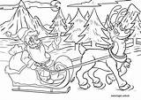 Weihnachtsmann Rentier Malvorlage Malvorlagen Schlitten Ausdrucken Rudolph Kinderbilder Rentiere Innen Roten Nase öffnen sketch template