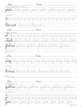 learn  write  cursive practice papers term paper