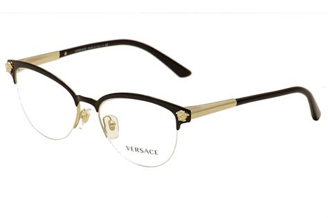 versace women s eyeglasses ve1235 ve 1235 half rim optical frame