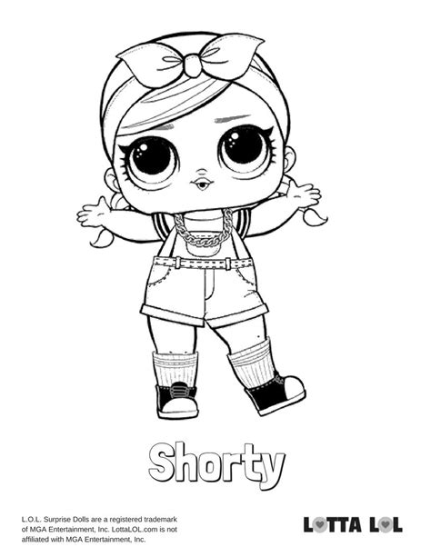 shorty coloring page lotta lol coloring pages lol dolls disney