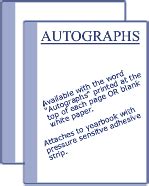 yearbook store autograph pages