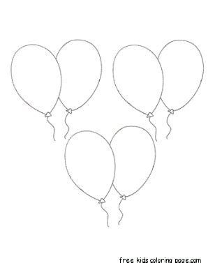 birthday balloons coloring pages  kidsfree printable coloring pages