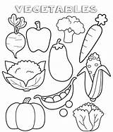 Vegetable Coloring Pages Visit Vegetables sketch template