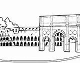 Antiga Coloring Colosseum Roman Tudodesenhos Netart sketch template
