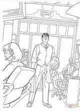 Coloring Pages Clark Office Kent His Printable Drawing Paper sketch template