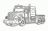 Coloring Truck Pages Semi Printable Kids Tractor Davemelillo Big Trucks Transportation Cartoon sketch template