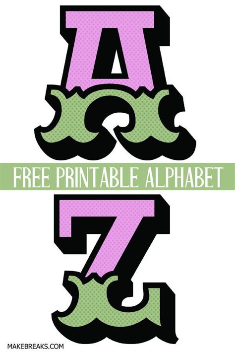 printable ornate alphabet  bunting  crafts  printable