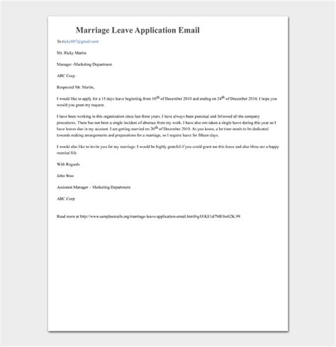 write  leave application   examples samples
