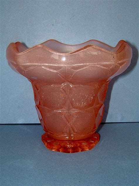 Art Deco Pink Glass Vase Vintage 1920s Home Decor 1920s