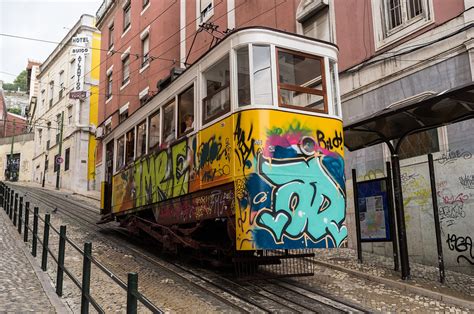 lisbon tram  hill travel inspires