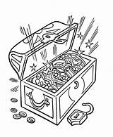 Treasure Coloring Chest Box Fortunes Opened Color Pages Getcolorings Getdrawings sketch template
