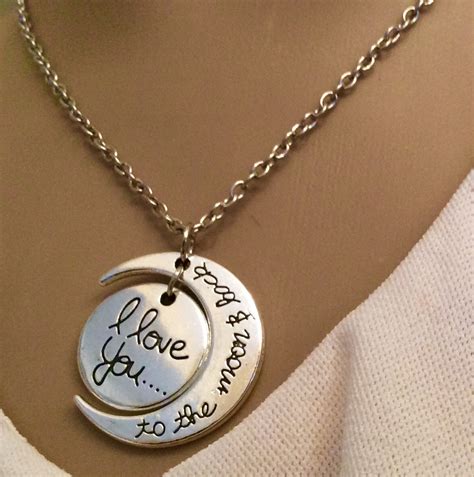 necklace i love you to the moon and back alert me bands