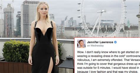 Jennifer Lawrence Defends Revealing Dress After Photos