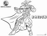 Mortal Kombat Coloring Raiden Pages Printable Bettercoloring Boys Color Print Kids sketch template