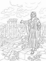 Haggai Prophet Rebuilding Hezekiah Pleads Supercoloring Christianity sketch template