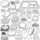 Cafeteria Lunch Tray Graphics Clipart4school sketch template